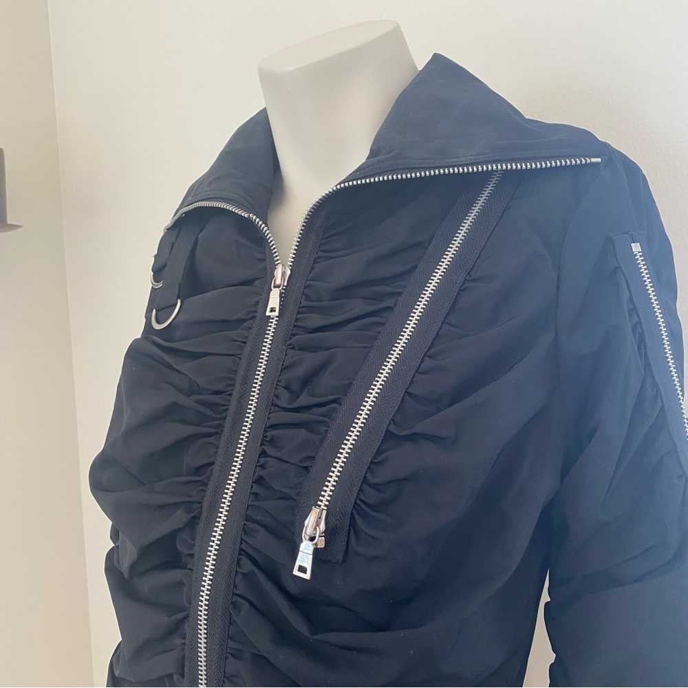 Laundry by Shelli Segal Motorcycle Jacket Zippered